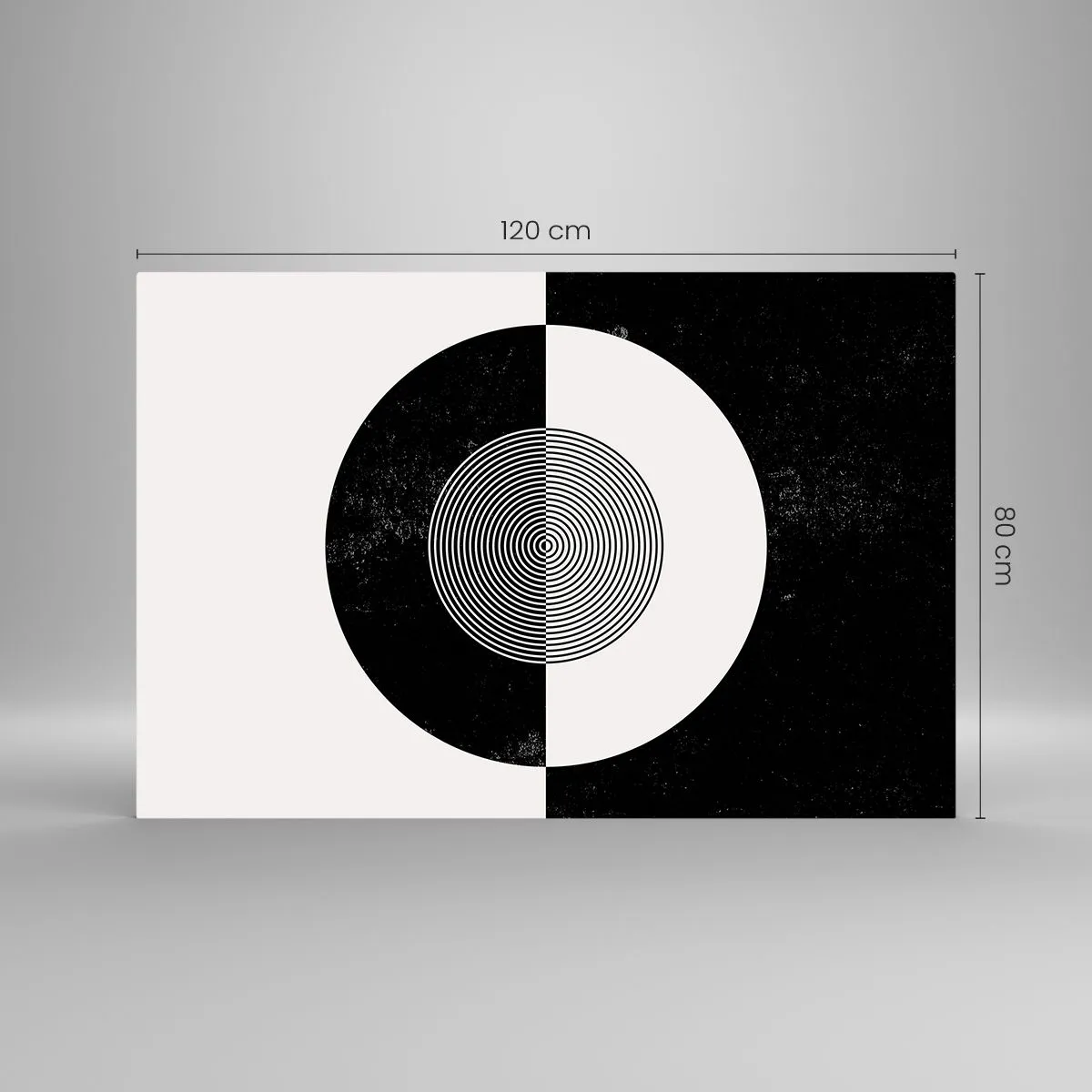 Glastavla - Bild på glas - Harmoni i svart och vitt - 120x80 cm