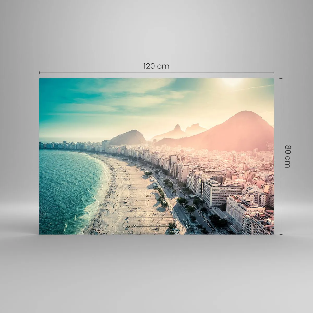 Glastavla - Bild på glas - Evig semester i Rio - 120x80 cm