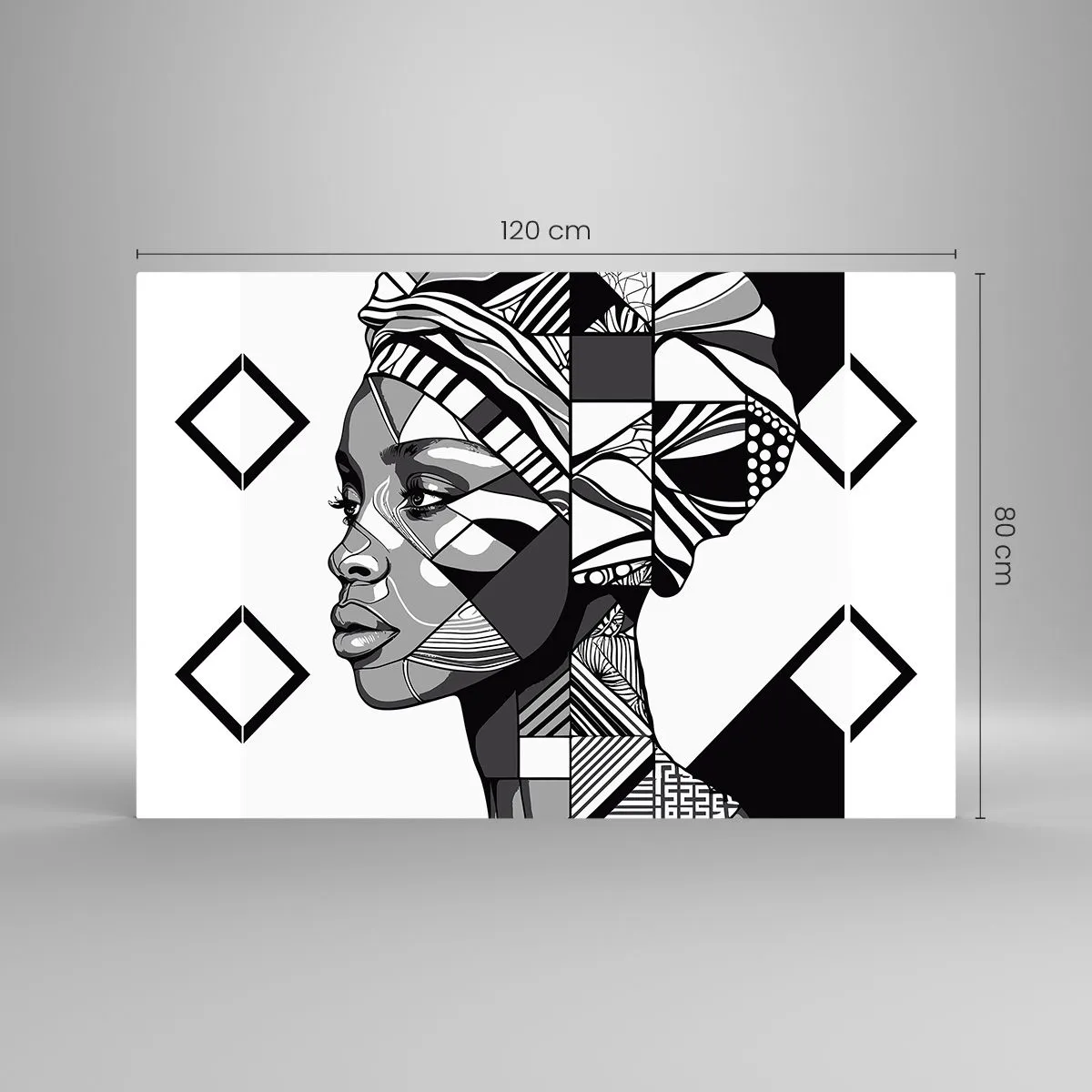 Glass picture - Ethnic Portrait - 120x80 cm