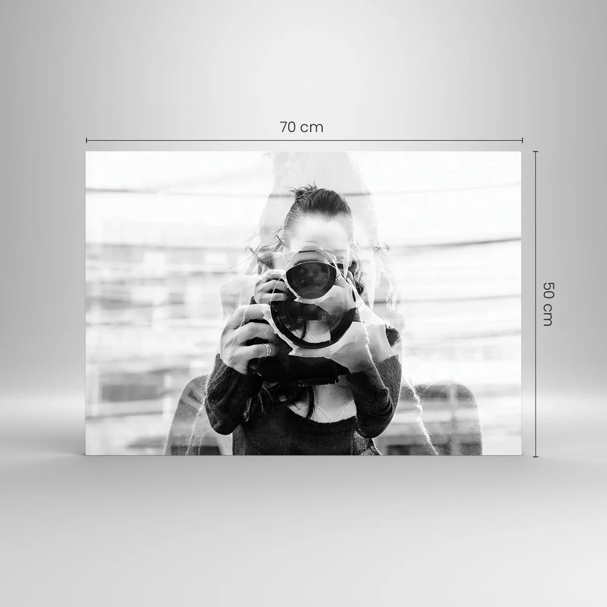 Quadro em vidro - O criador e seu material - 70x50cm - Criador e material - Decoração de parede moderna para a sala de estar e quarto ARTTOR