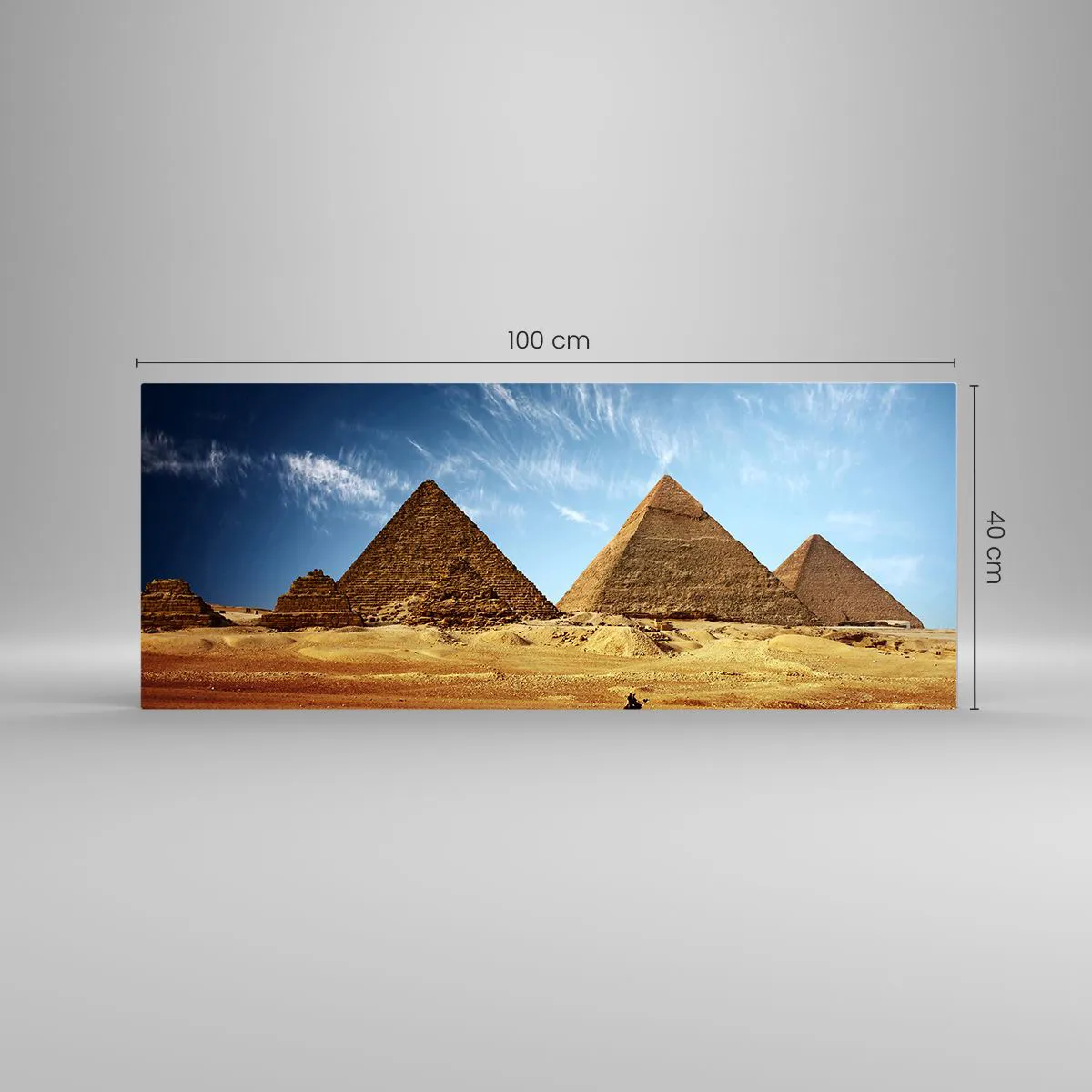 Cuadro sobre vidrio - Impresiones sobre Vidrio - 40 siglos te observan - 100x40 cm