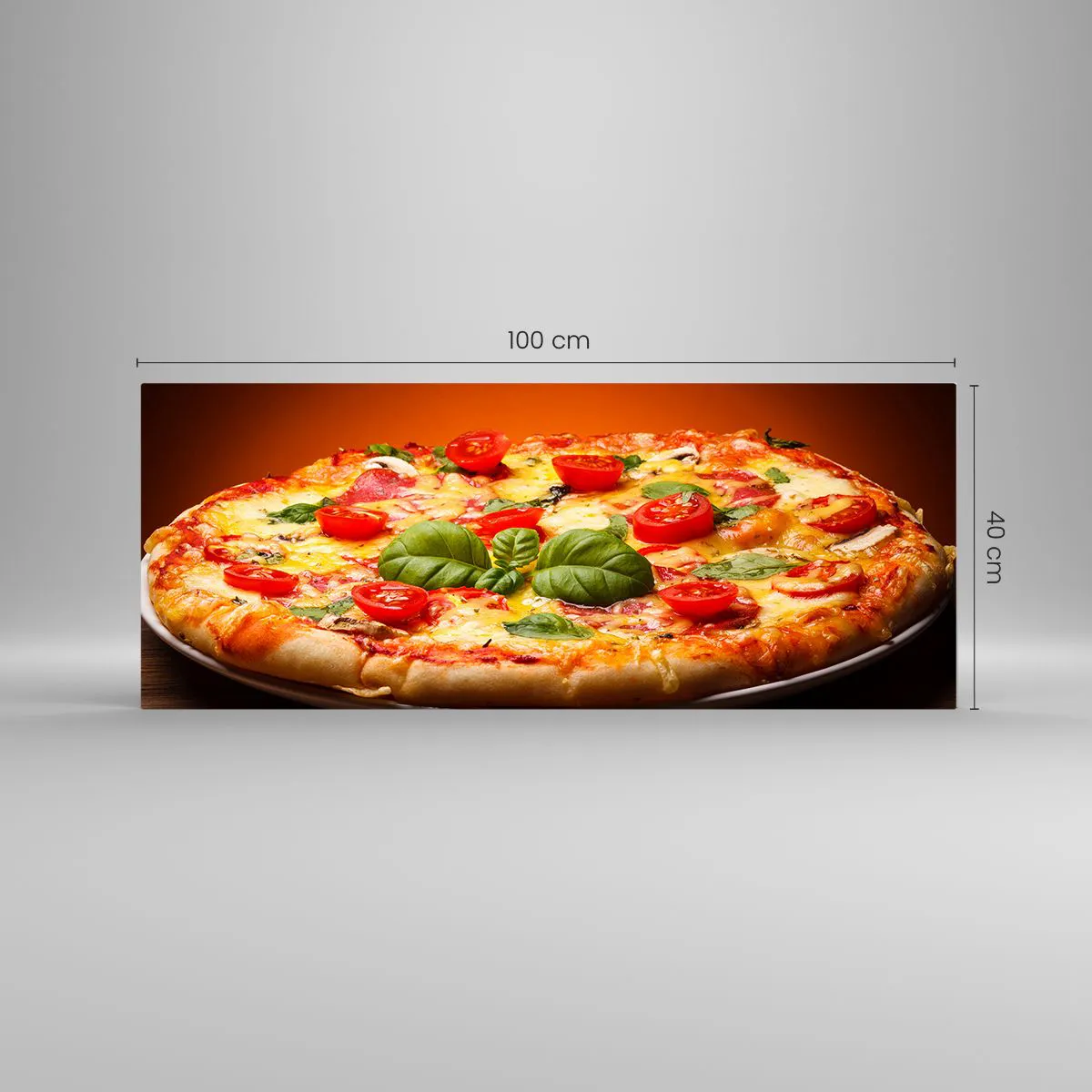 Quadro em vidro - Mamma mia! - 100x40 cm