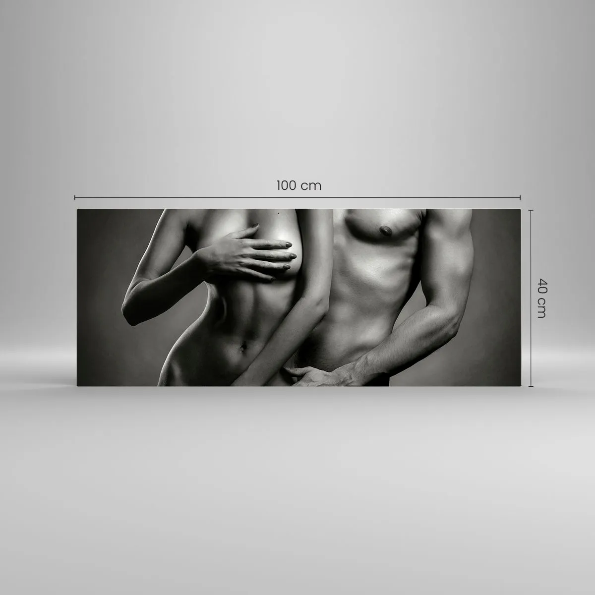 Impression sur verre - Image sur verre - Adam et Eve - 100x40 cm