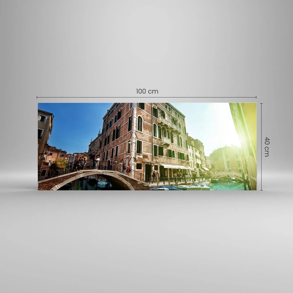 Tablou pe sticlă - Veneția - Amore Mio - 100x40 cm