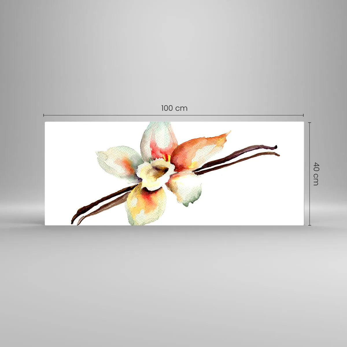 Glasbild - Bild auf glas - Süße mit Farbe verschüttet - 100x40 cm