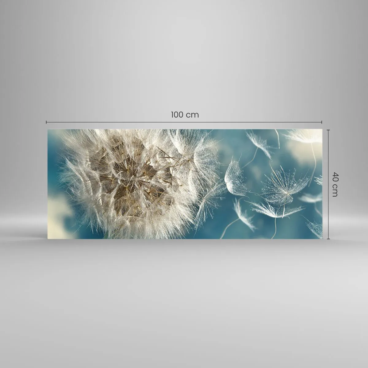 Quadro em vidro - Respiração de um anjo - 100x40 cm