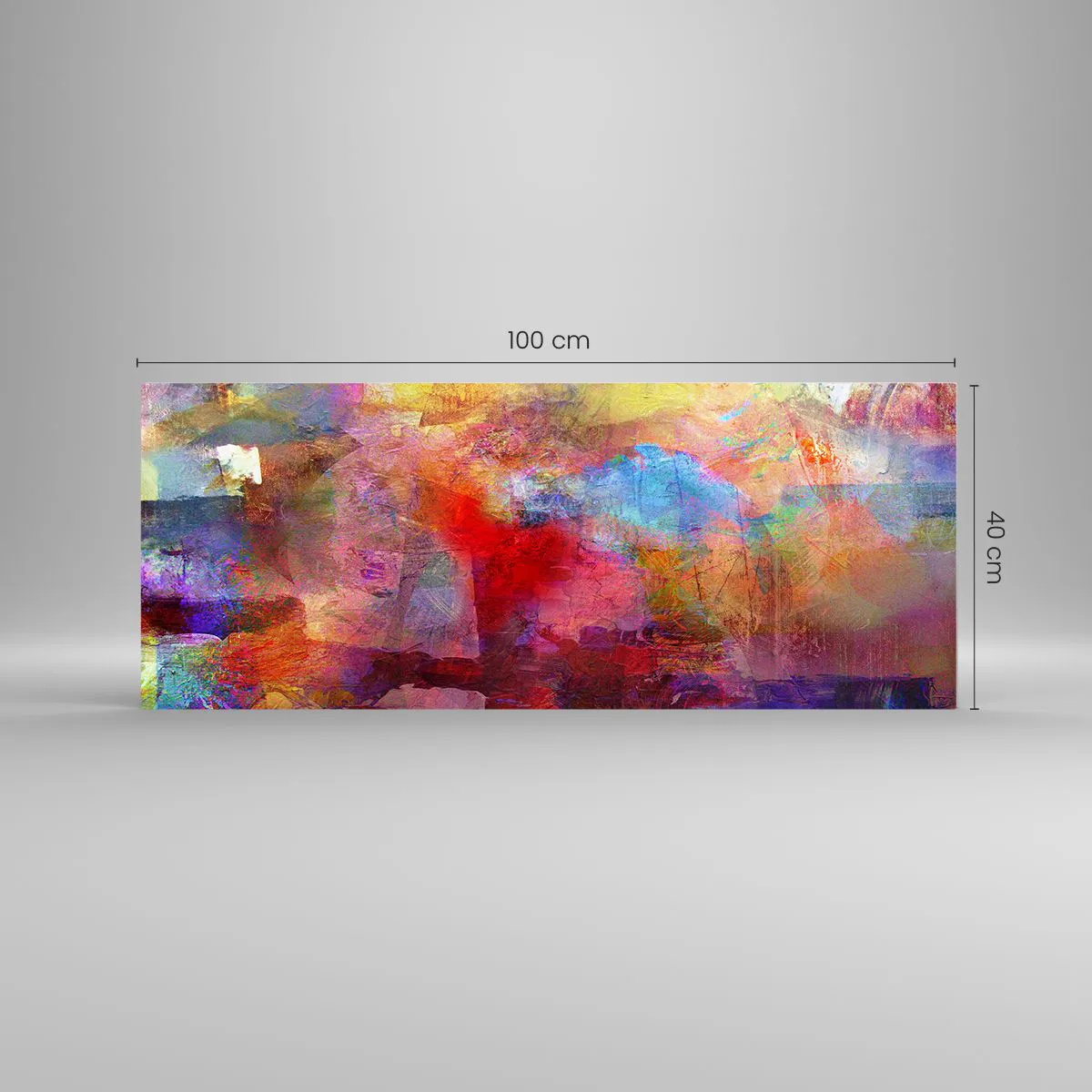 Obraz na szkle - Zajrzeć do środka tęczy - 100x40 cm