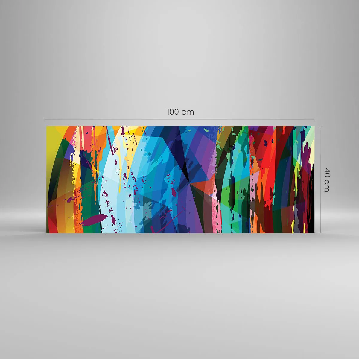 Impression sur verre - Image sur verre - Vertiges colorés - 100x40 cm