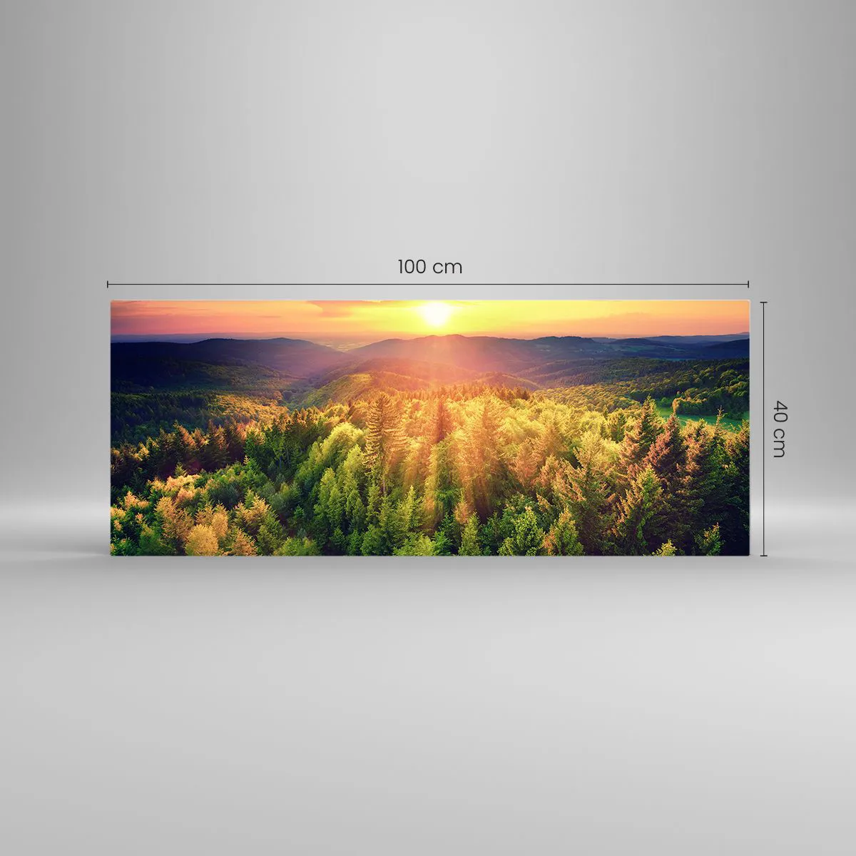 Obraz na skle - Vrcholky a vrcholy - 100x40 cm