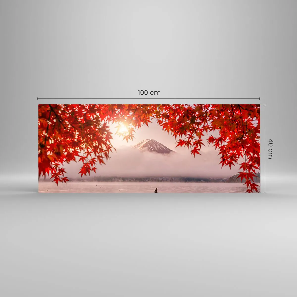 Billede på glas - I en japansk atmosfære - 100x40 cm