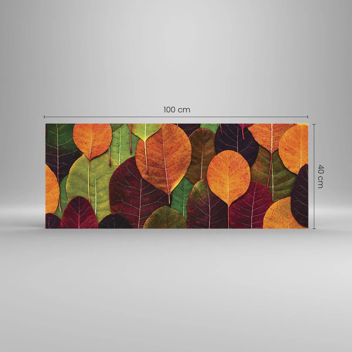 Quadro em vidro - Mosaico de outono - 100x40 cm