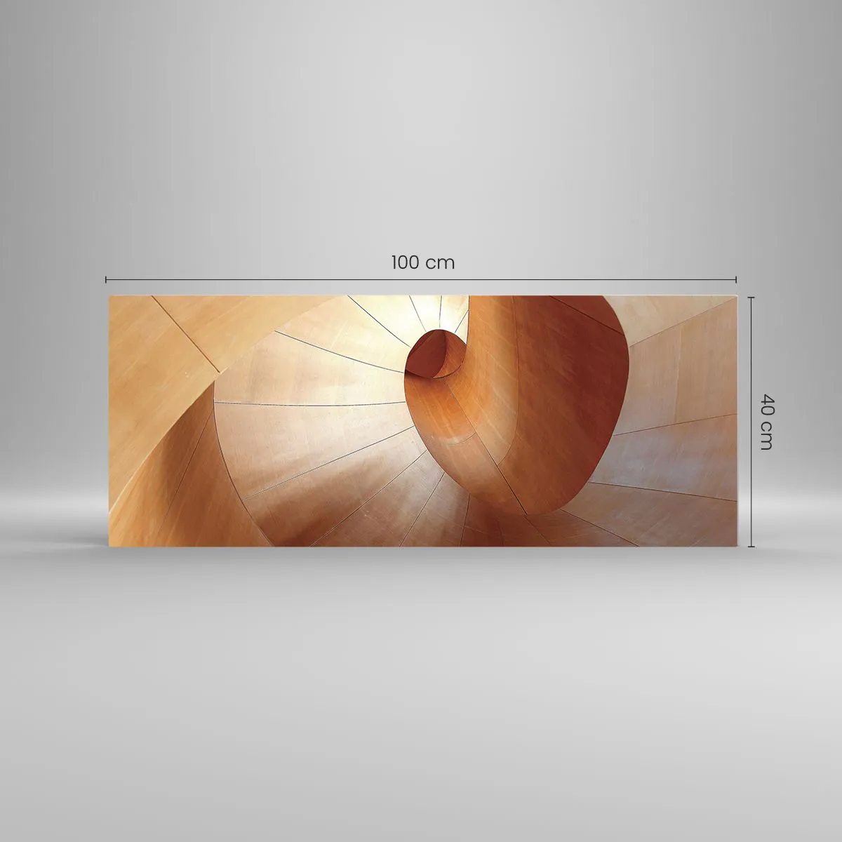 Obraz na skle - Architektonická serpentína - 100x40 cm