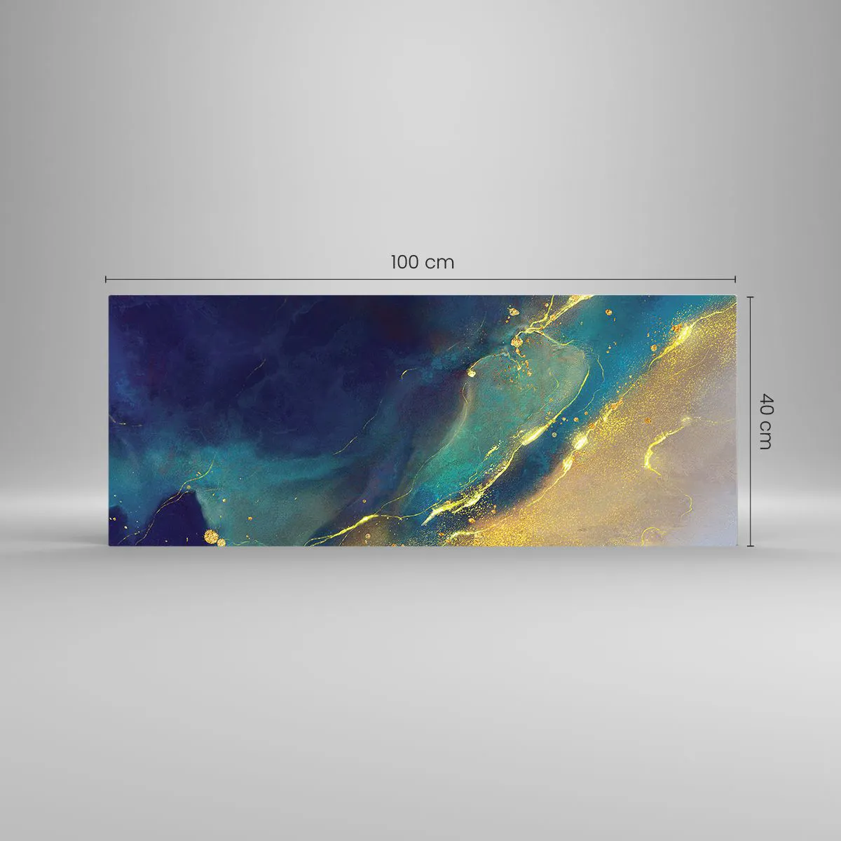 Impression sur verre - Image sur verre - Coulée d'or - 100x40 cm