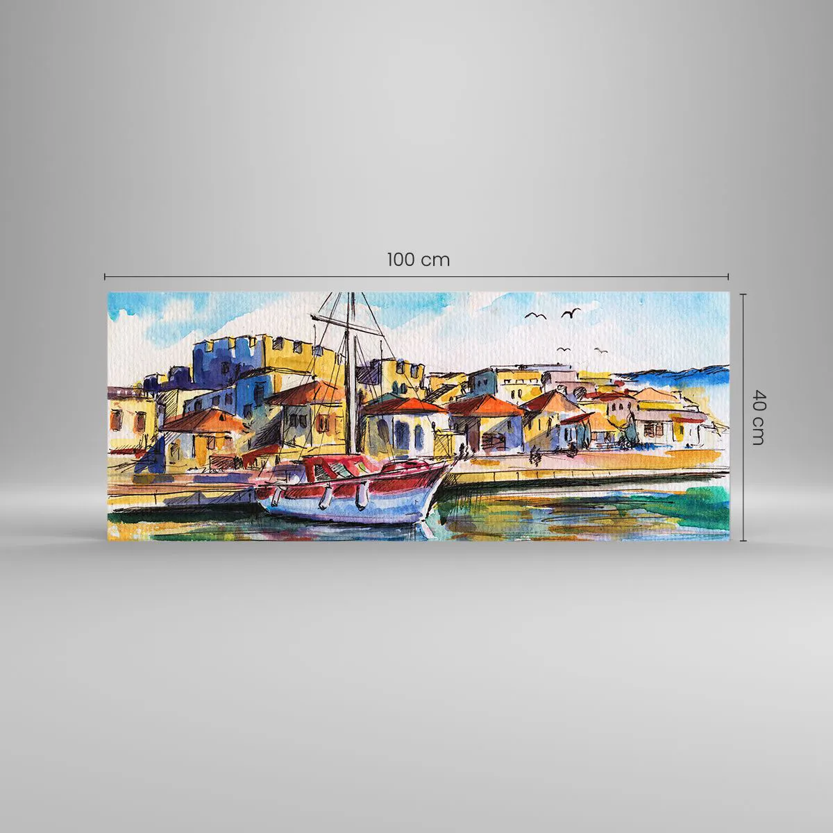 Impression sur verre - Image sur verre - Après-midi arc-en-ciel - 100x40 cm