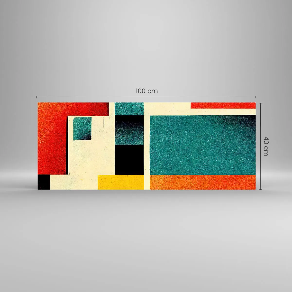 Obraz na skle - Geometrická abstrakce – dobrá energie - 100x40 cm