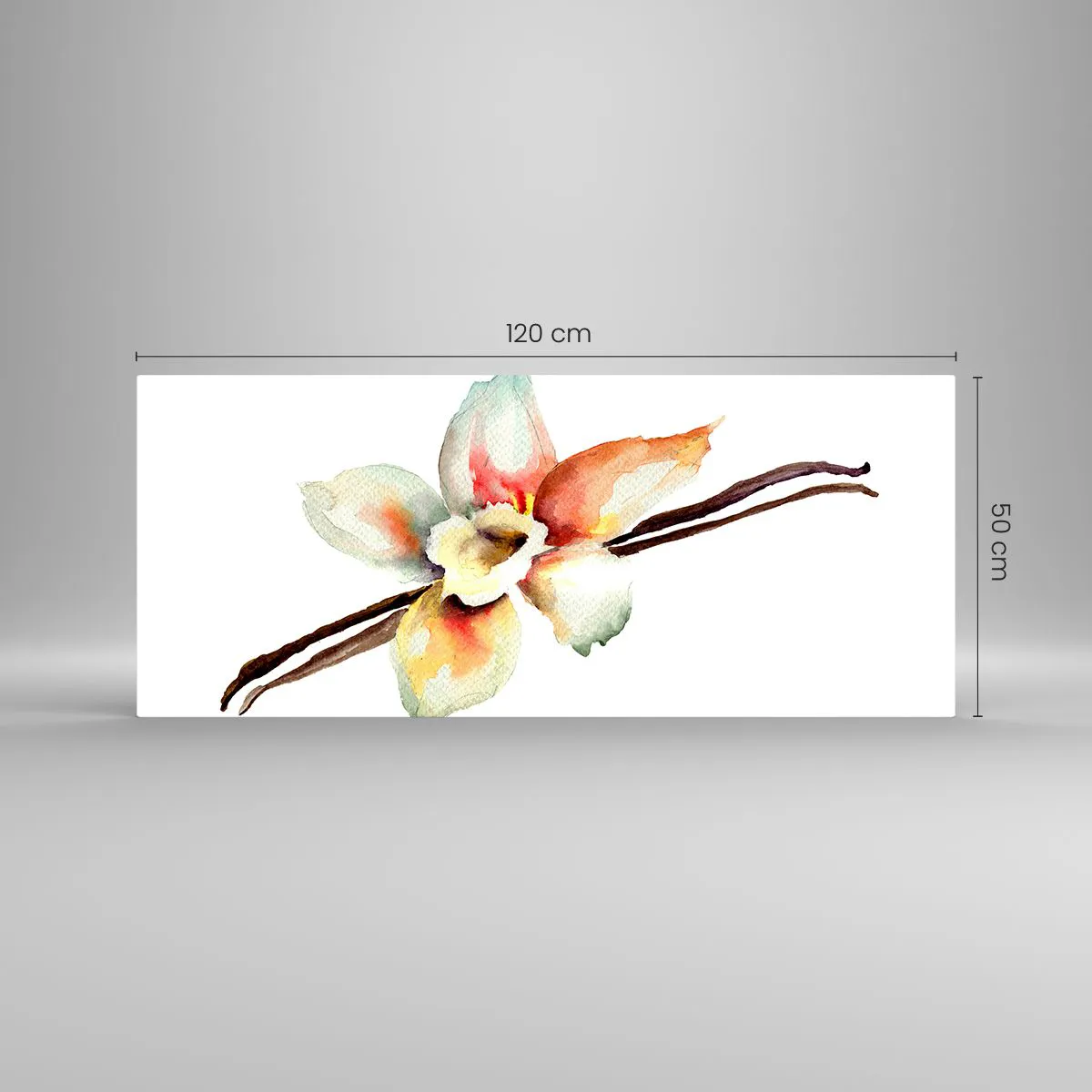 Quadro em vidro - Doçura derramada com tinta - 120x50 cm