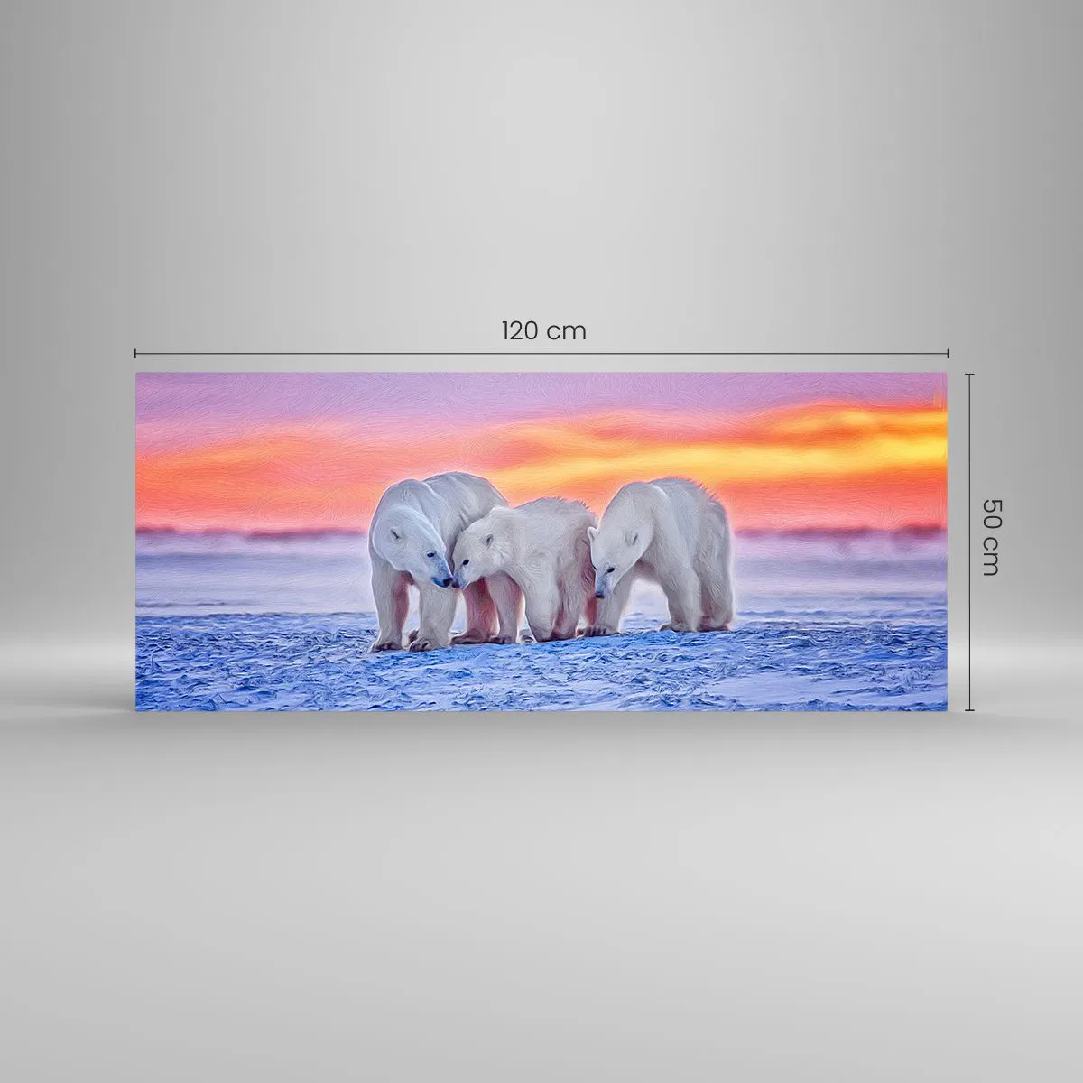 Quadro em vidro - Tudo o que precisa é de aconchego familiar - 120x50 cm