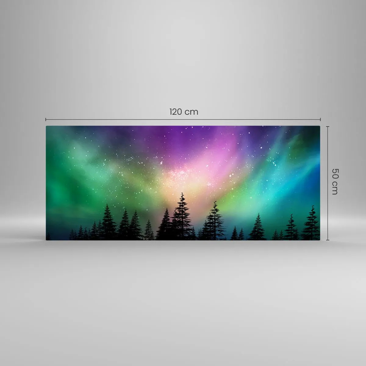 Üveg kép - Fehér varázslat - 120x50 cm