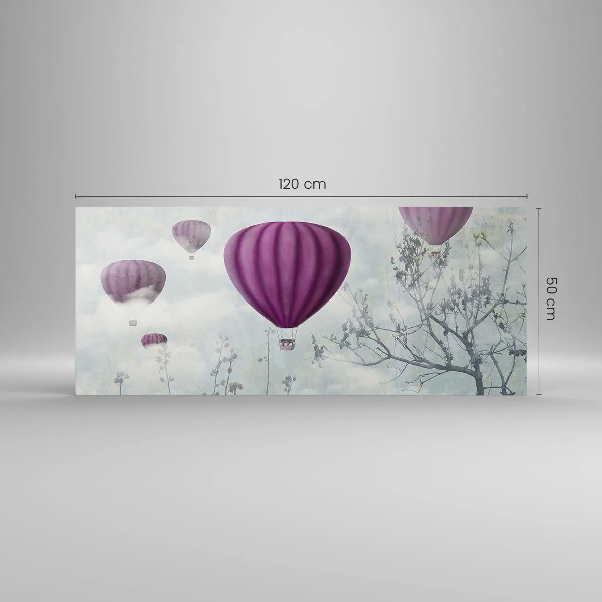 Üveg kép - Mint a hajók az égen - 120x50 cm