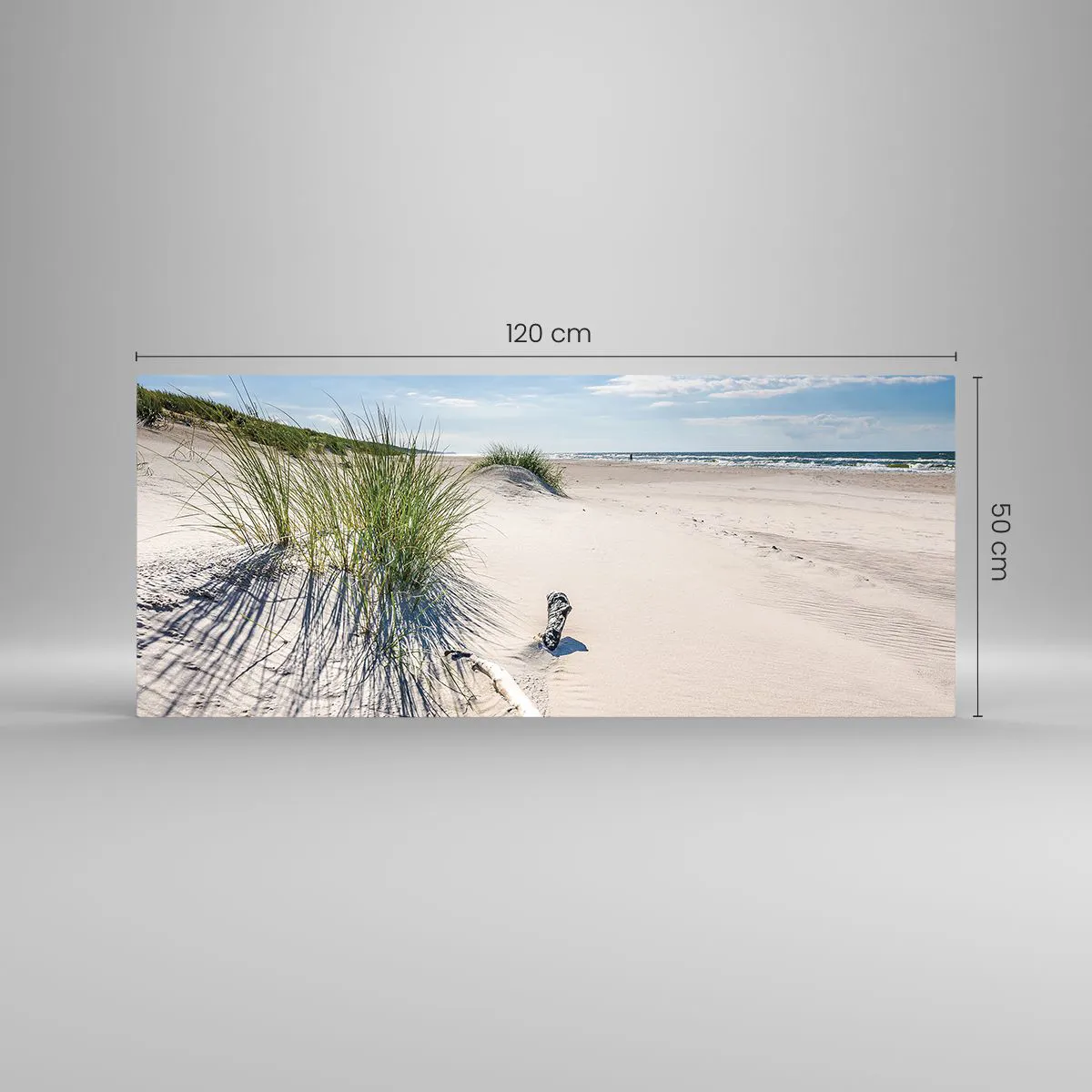Schilderen op glas - De mooiste zandstrand? Oostzee-strand - 120x50 cm