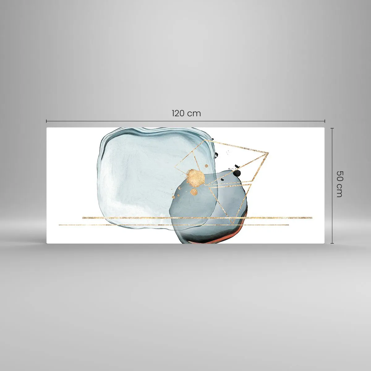 Obraz na skle - Studie kapky - 120x50 cm