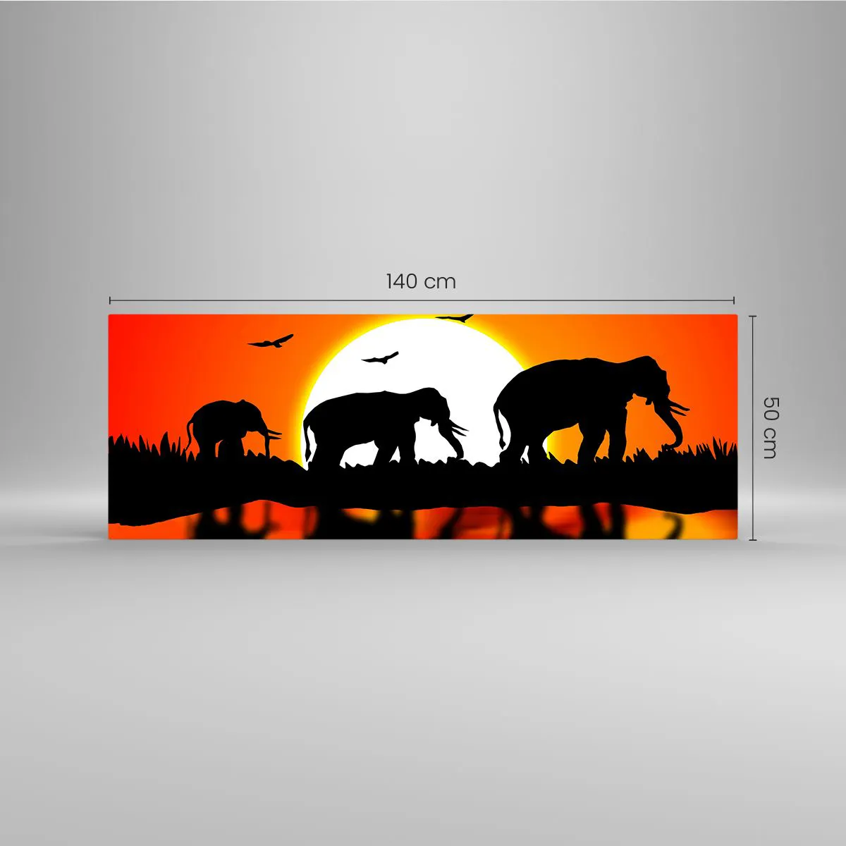 Glass picture - And in the Evening for a Small Drink - 140x50 cm