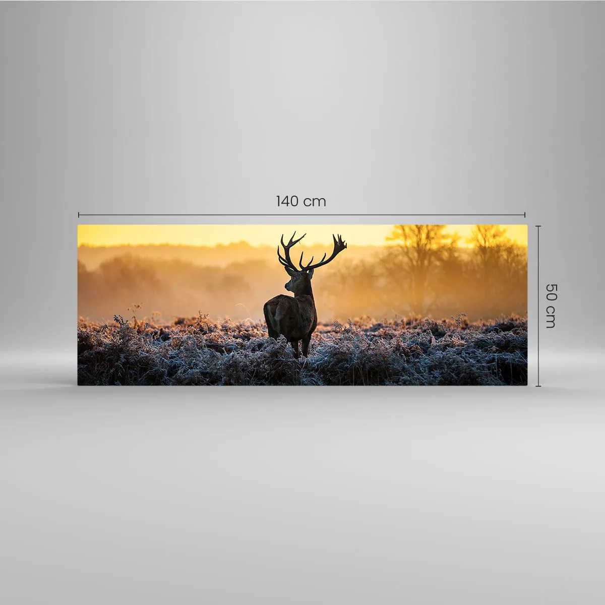 Üveg kép - Megkoronázott a birtokán - 140x50 cm