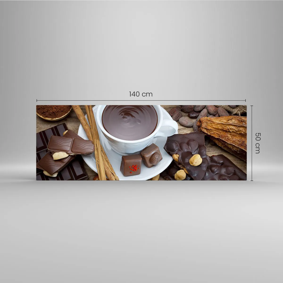 Glass picture - From a Fairytale Factory of Chocolate - 140x50 cm