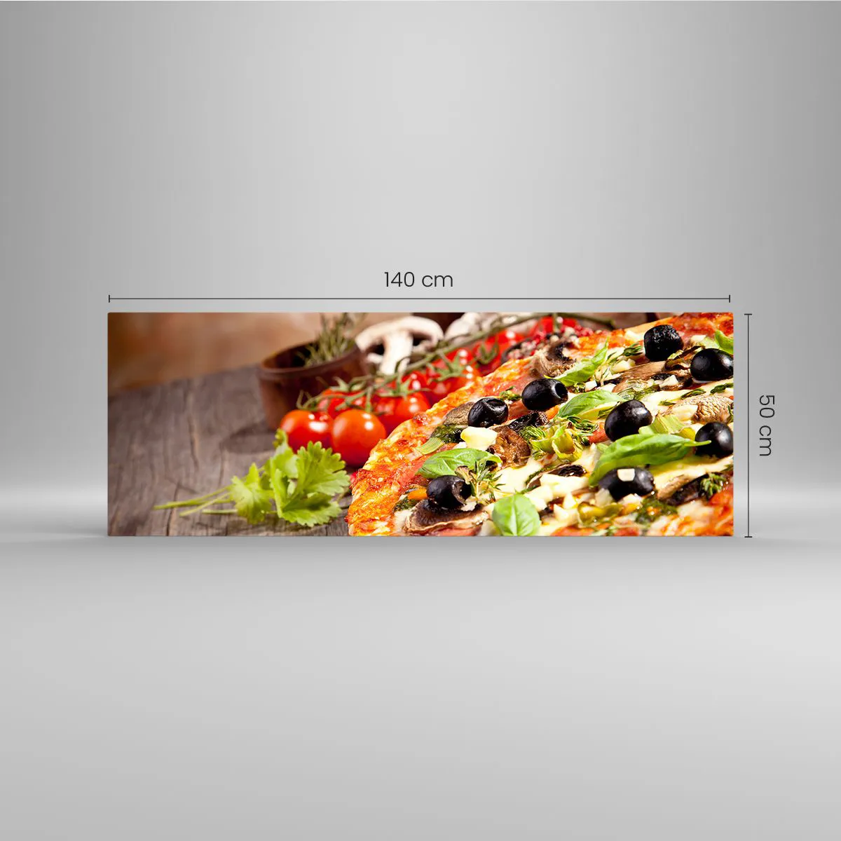 Quadro em vidro - Ingredientes telúricos - 140x50 cm