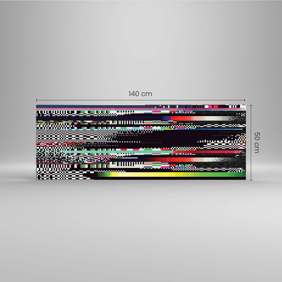 Obraz na skle - Kontrolný obraz skutočnosti - 140x50 cm