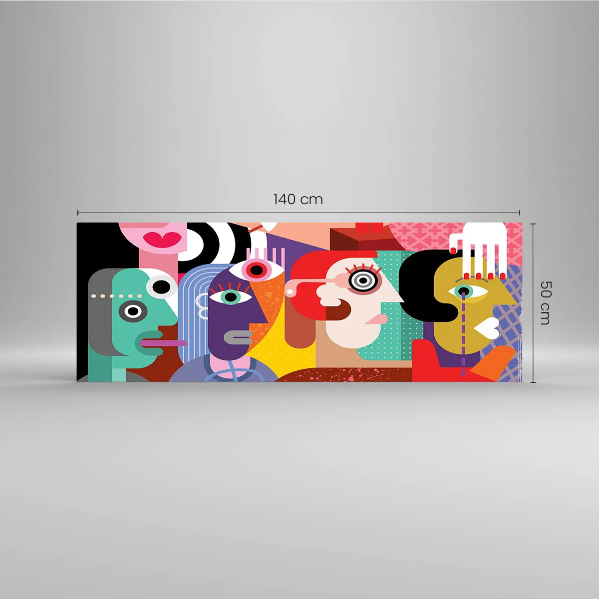 Tablou pe sticlă - Am venit de la domnul Picasso - 140x50 cm