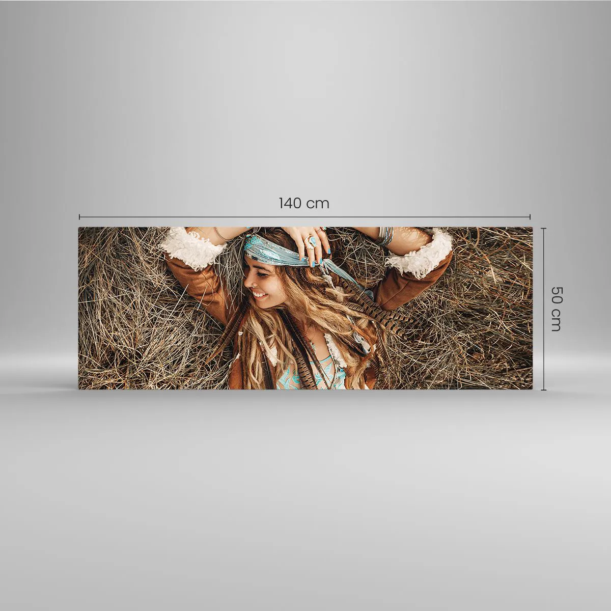 Glass picture - On the Way to the Summer of Love - 140x50 cm