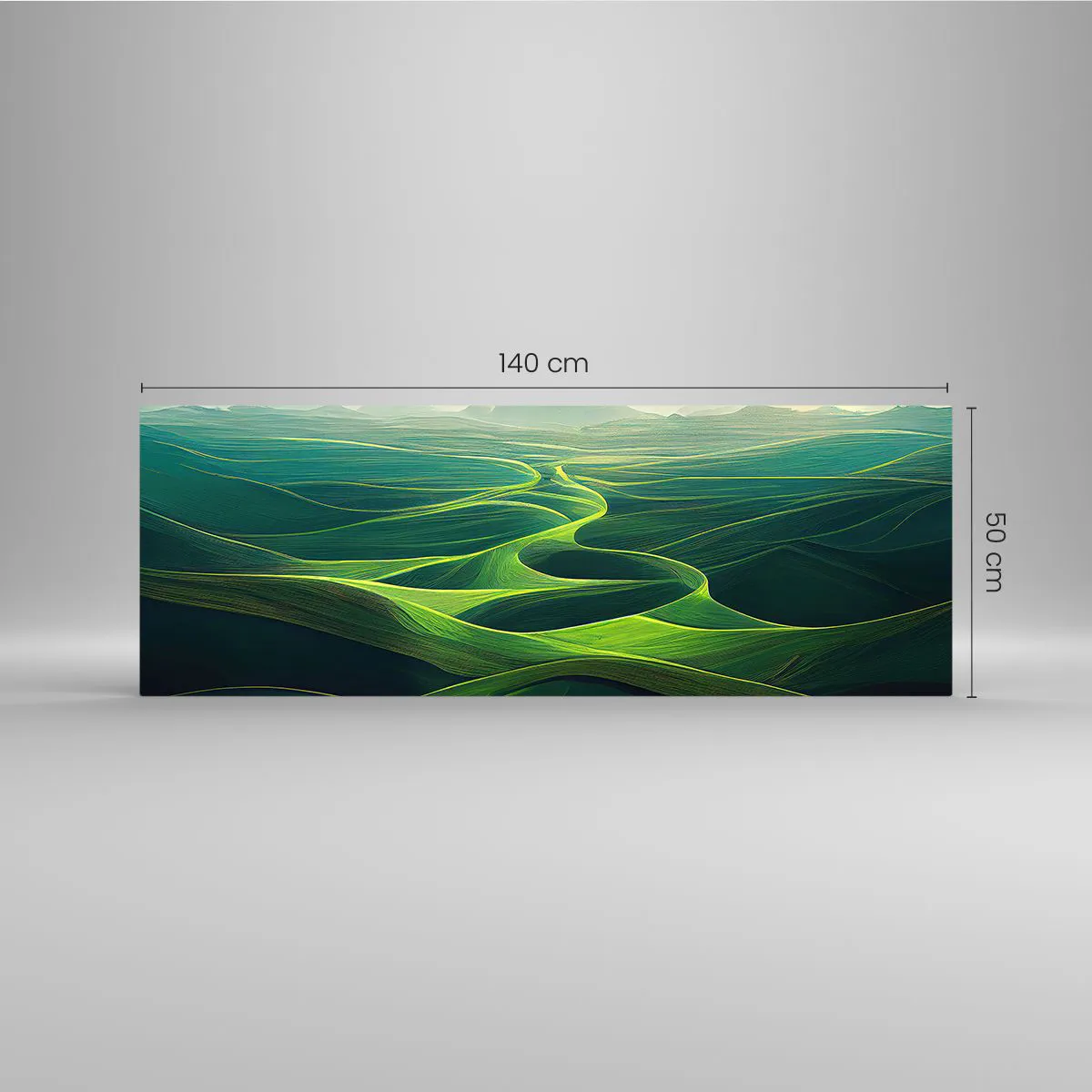 Obraz na skle - V zelených údoliach - 140x50 cm