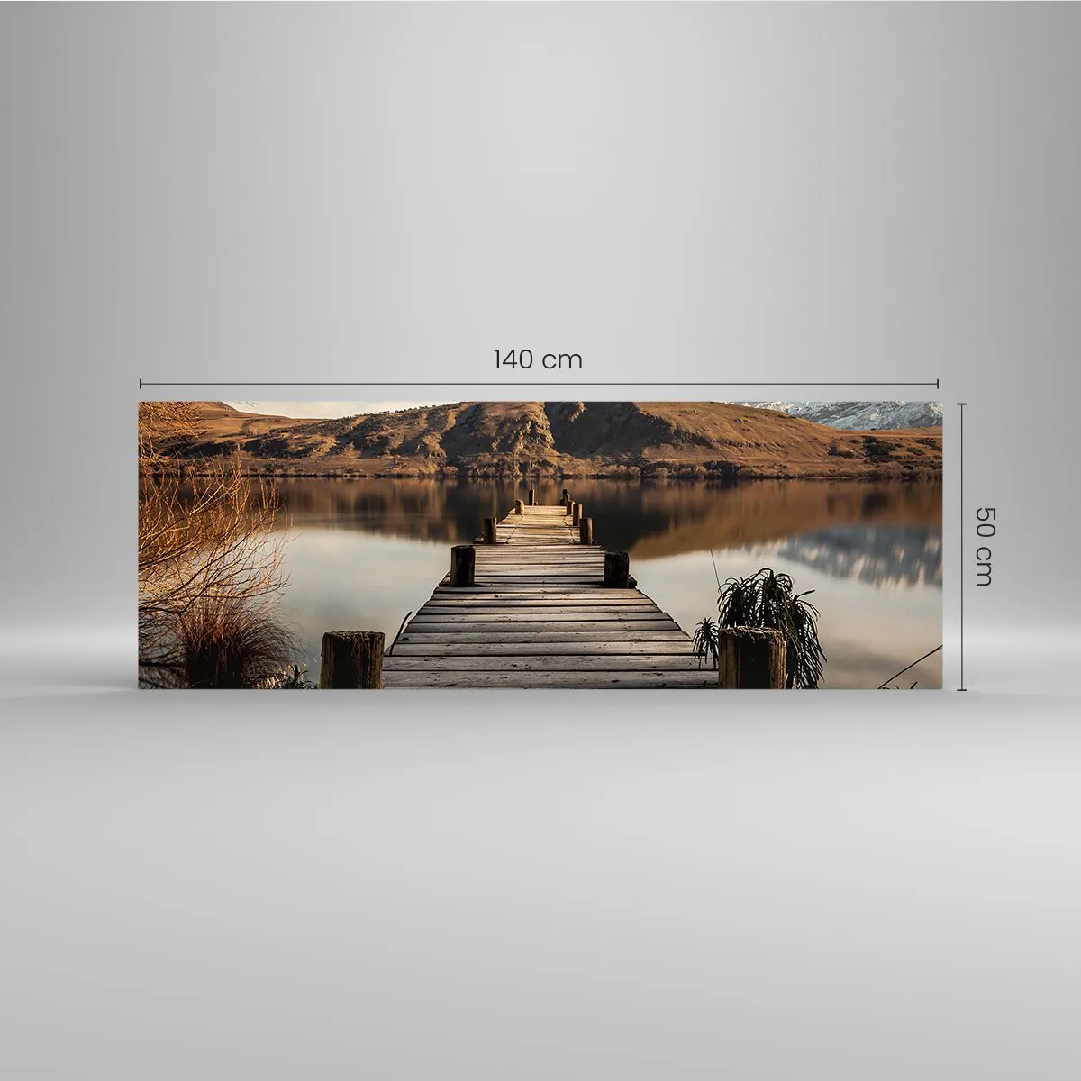 Obraz na skle - Krajina v tichu - 140x50 cm