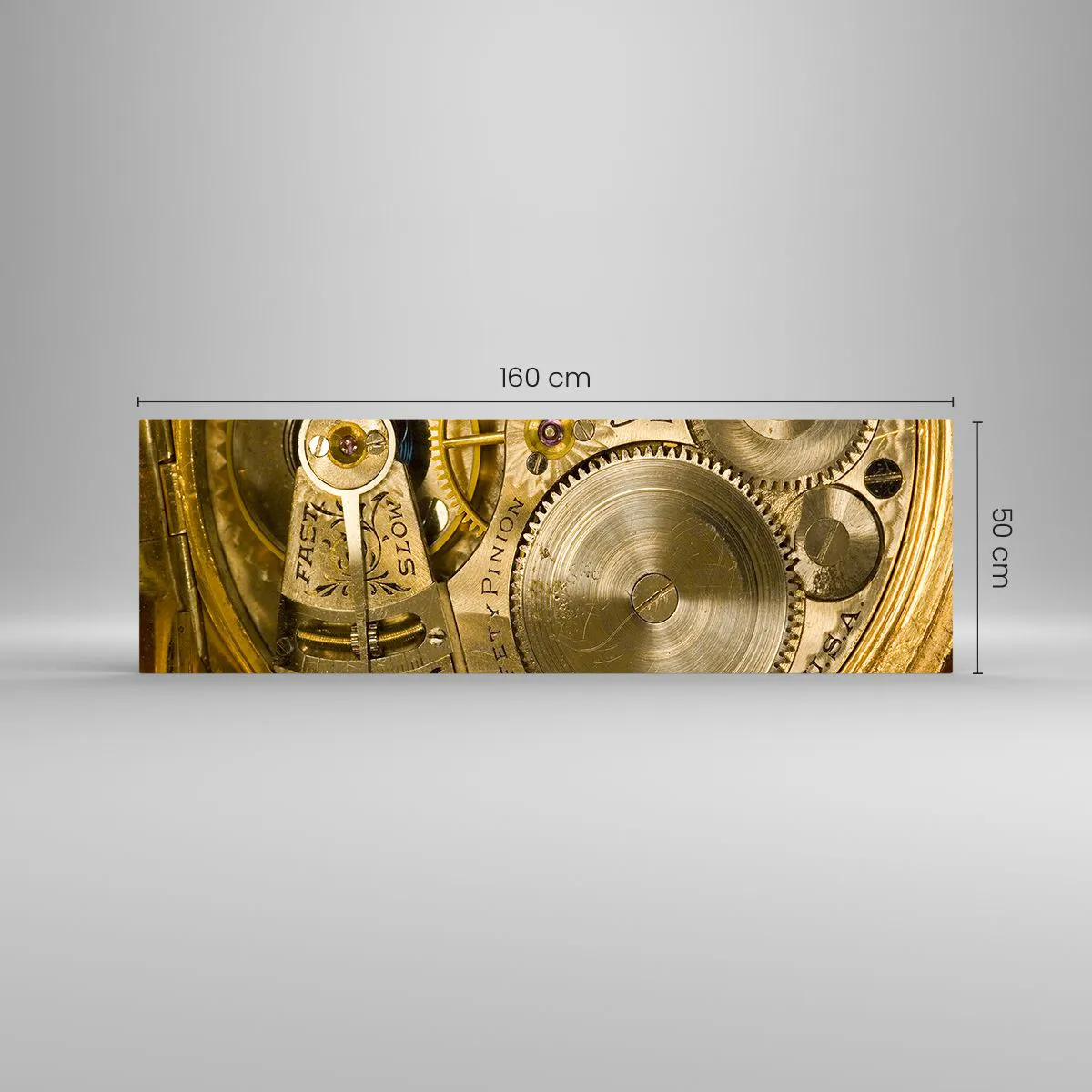 Quadro em vidro - Mova-se com o tempo - 160x50 cm