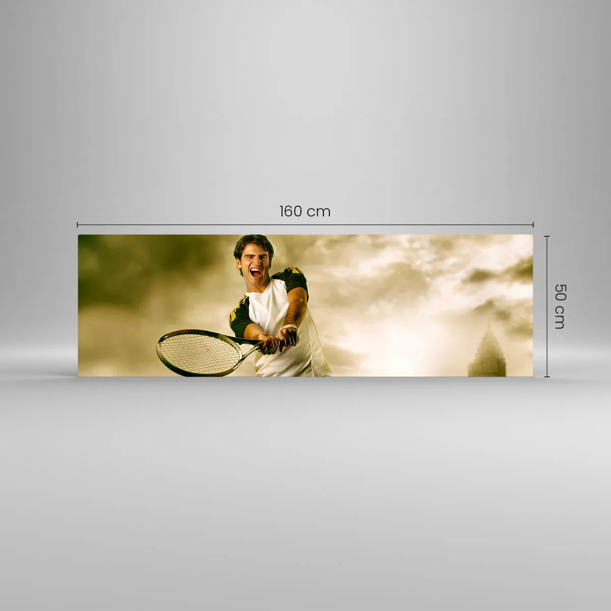 Schilderen op glas - Energie en vreugde - 160x50 cm