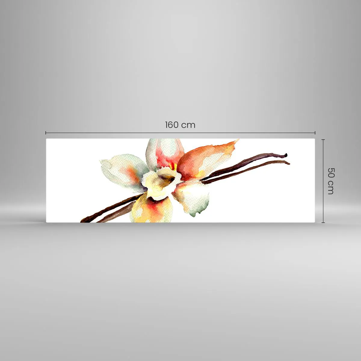 Quadro em vidro - Doçura derramada com tinta - 160x50 cm