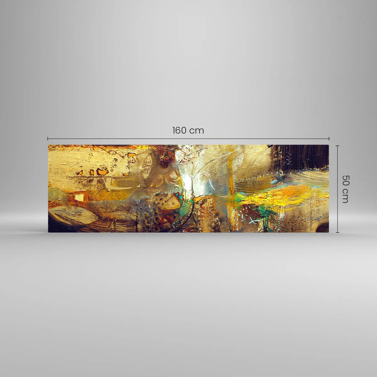 Glastavla - Bild på glas - Kallt, varmare, hett - 160x50 cm