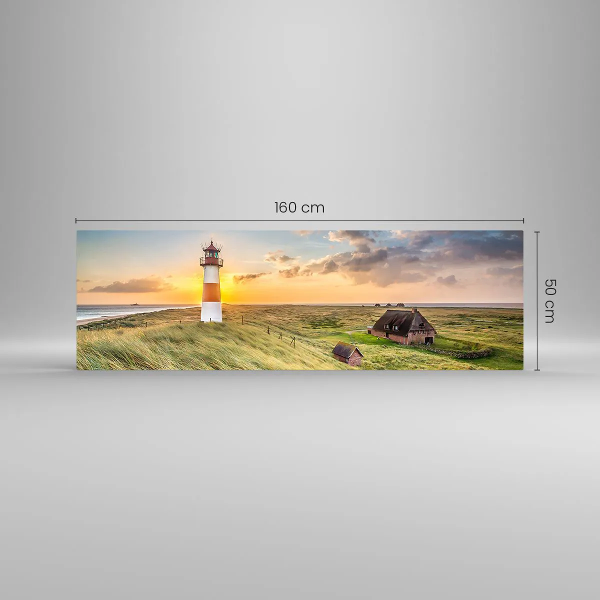 Quadro em vidro - Entre as ondas - 160x50 cm