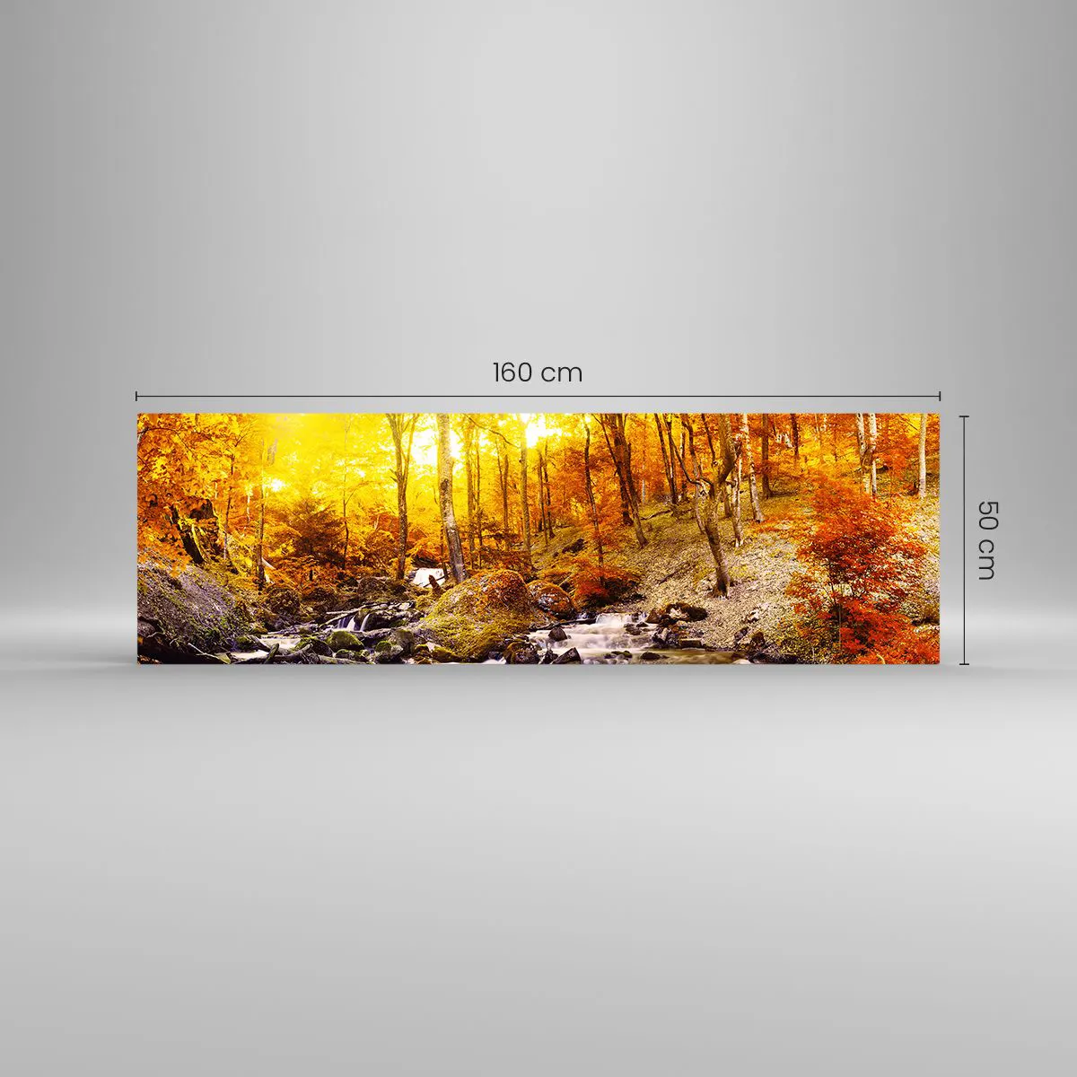 Glass picture - Stones Set in Gold and Platinum - 160x50 cm
