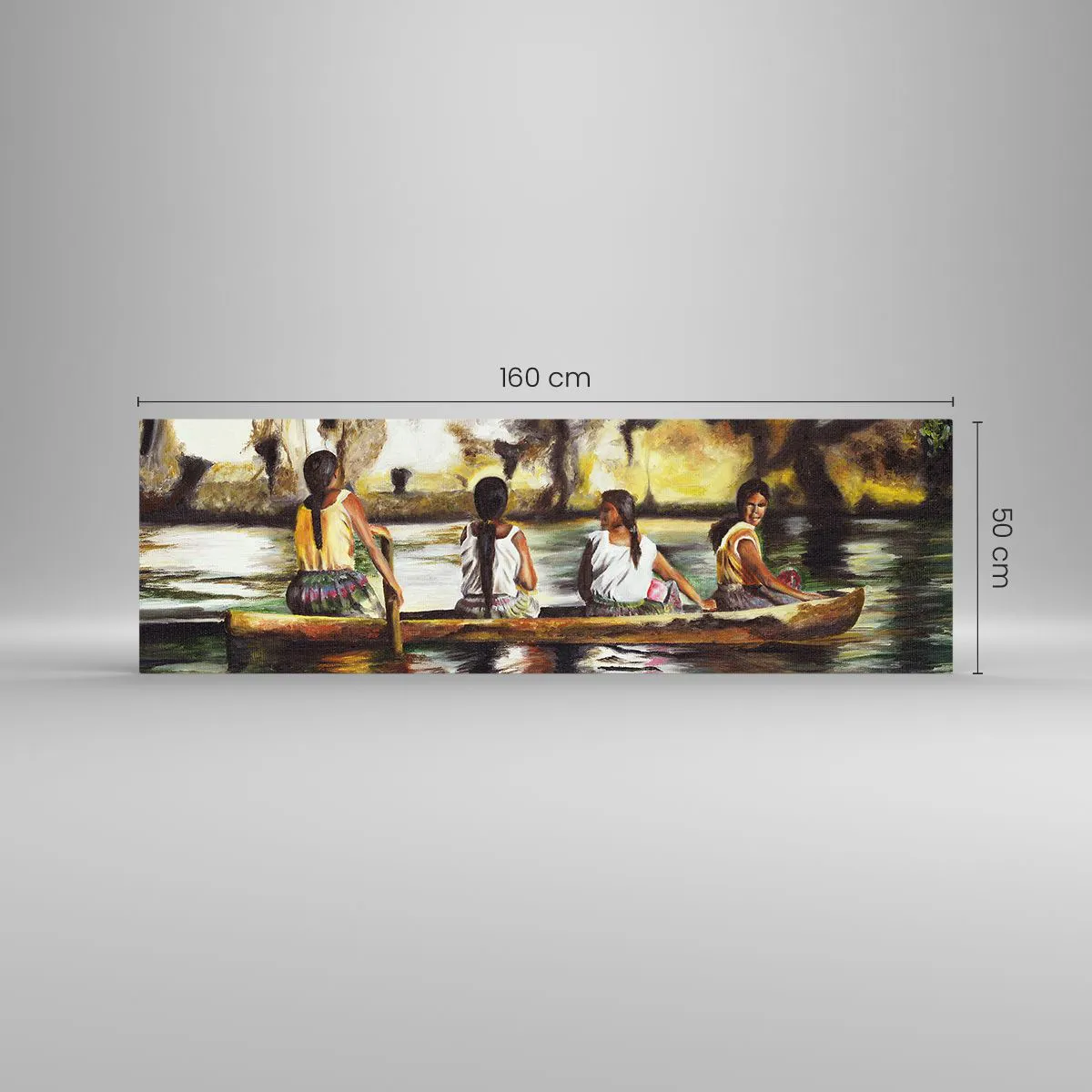 Tablou pe sticlă - Într-un paradis polinezian - 160x50 cm