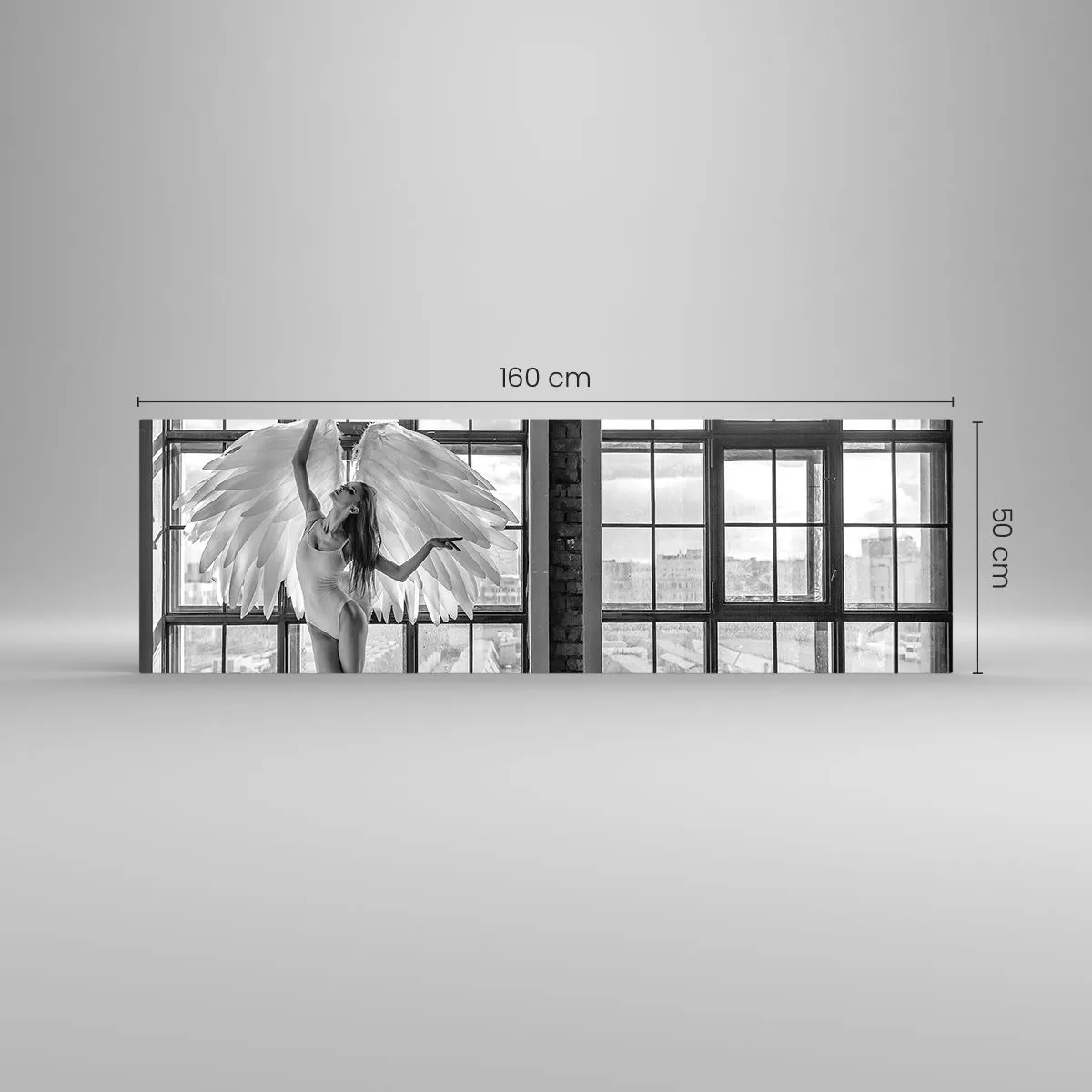 Quadro em vidro - Cidade dos Anjos? - 160x50 cm