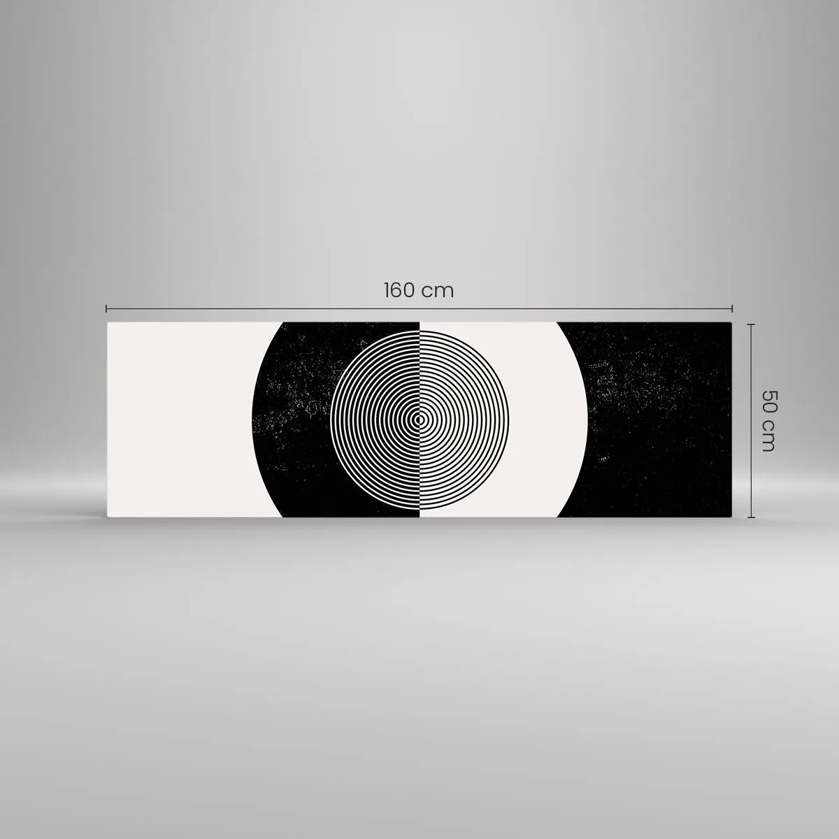 Billede på glas - Harmoni i sort og hvidt - 160x50 cm