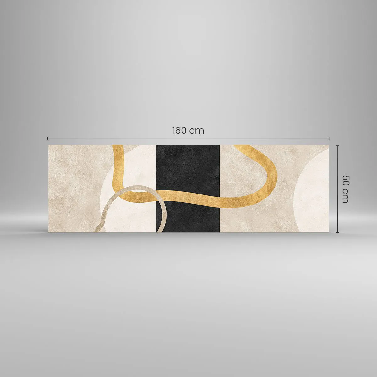 Üveg kép - Hurkolt formák - 160x50 cm