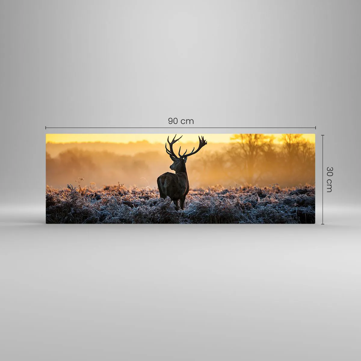 Quadro su vetro - Incoronato nelle sue terre - 90x30 cm