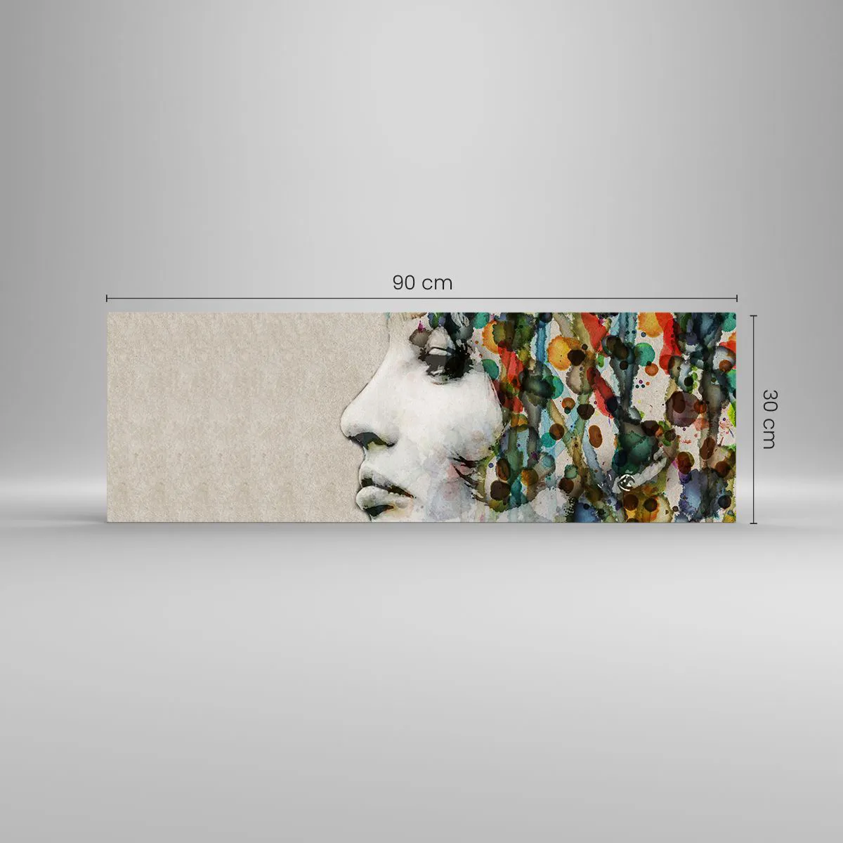 Quadro su vetro - Emersa dal grigio - 90x30 cm