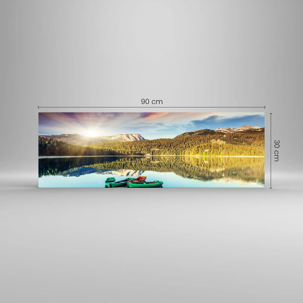 Tablou pe sticlă - Spre o apă netedă ca o oglindă - 90x30 cm