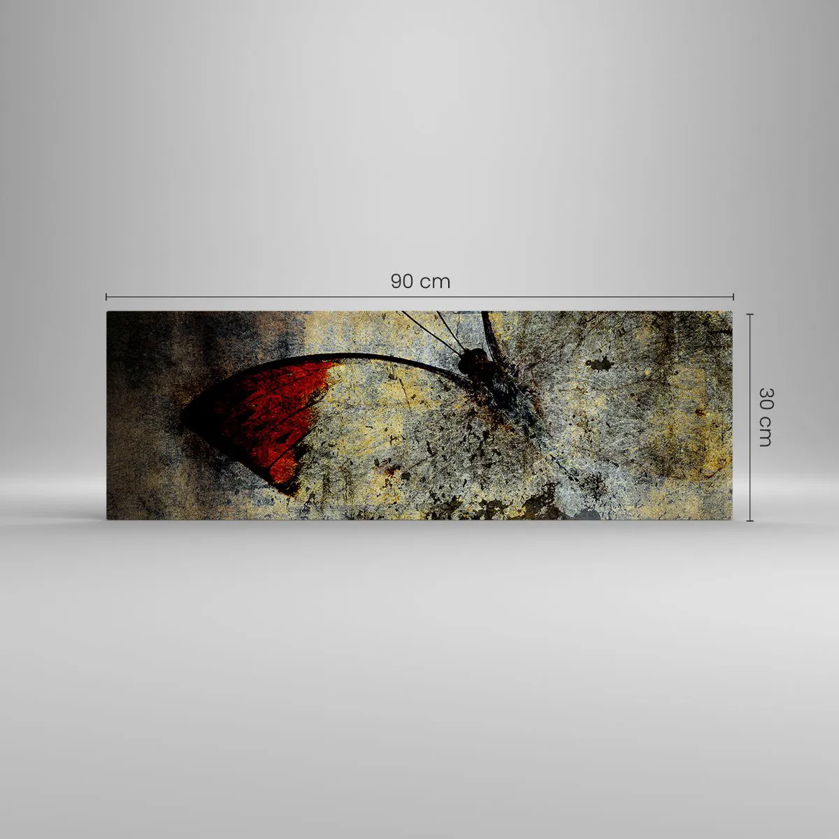 Obraz na skle - Podívej se, než zmizím - 90x30 cm