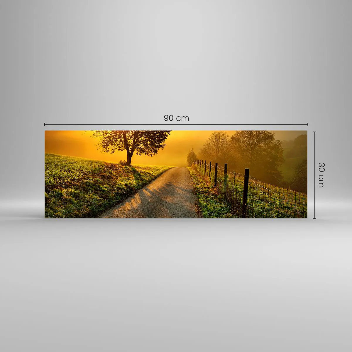 Quadro em vidro - Uma tarde agradável - 90x30 cm