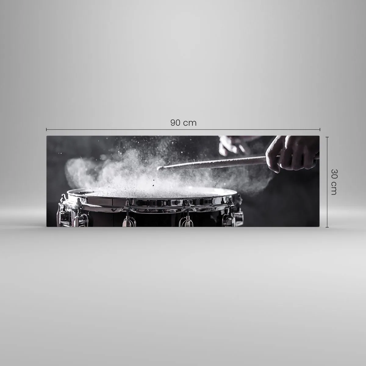 Billede på glas - Musikkens puls - 90x30 cm